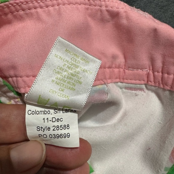 Lilly Pulitzer Pink and Green Floral High Waist Shorts - Picture 10 of 11